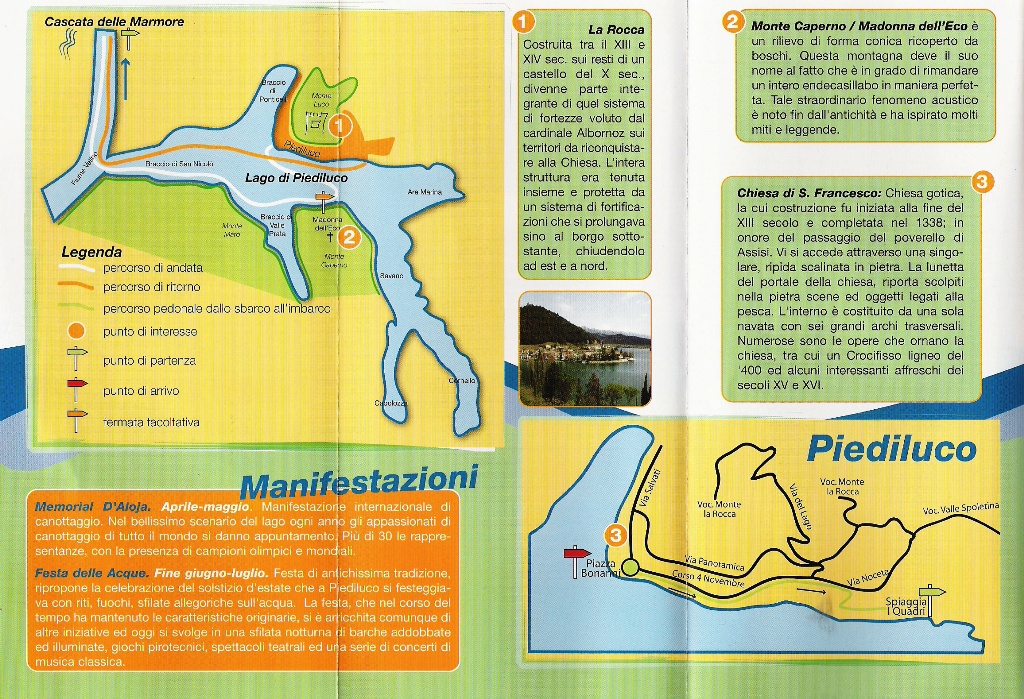 Mappa e informazioni sul Lago di Piediluco